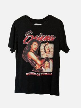 Selena Queen of Cumbia Tour T-Shirt Medium Black Graphic Tee NWT Official Merch